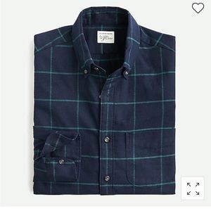 J Crew Brushed twill shirt in large square plaid
